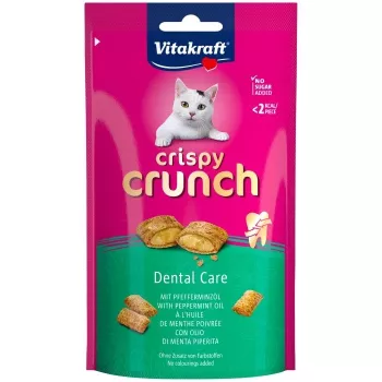 Vitakraft Crispy Crunch Dental 60 g — kraukšķīgs zobu našķis kaķiem