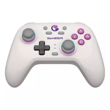 Bezvadu kontrolieris GameSir T4n balts — Bluetooth, ergonomisks dizains