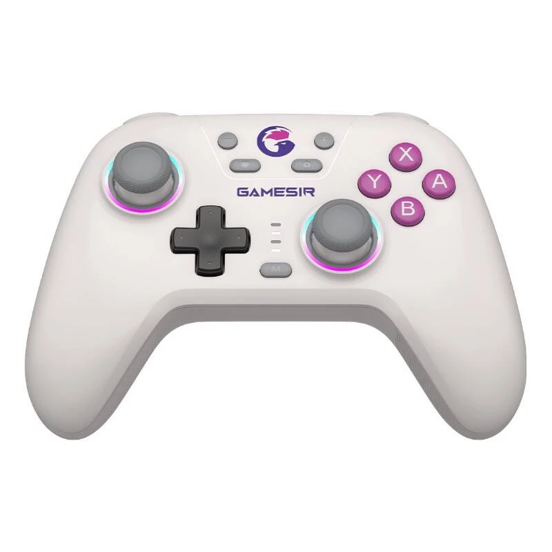 Bezvadu kontrolieris GameSir T4n balts — Bluetooth, ergonomisks dizains
