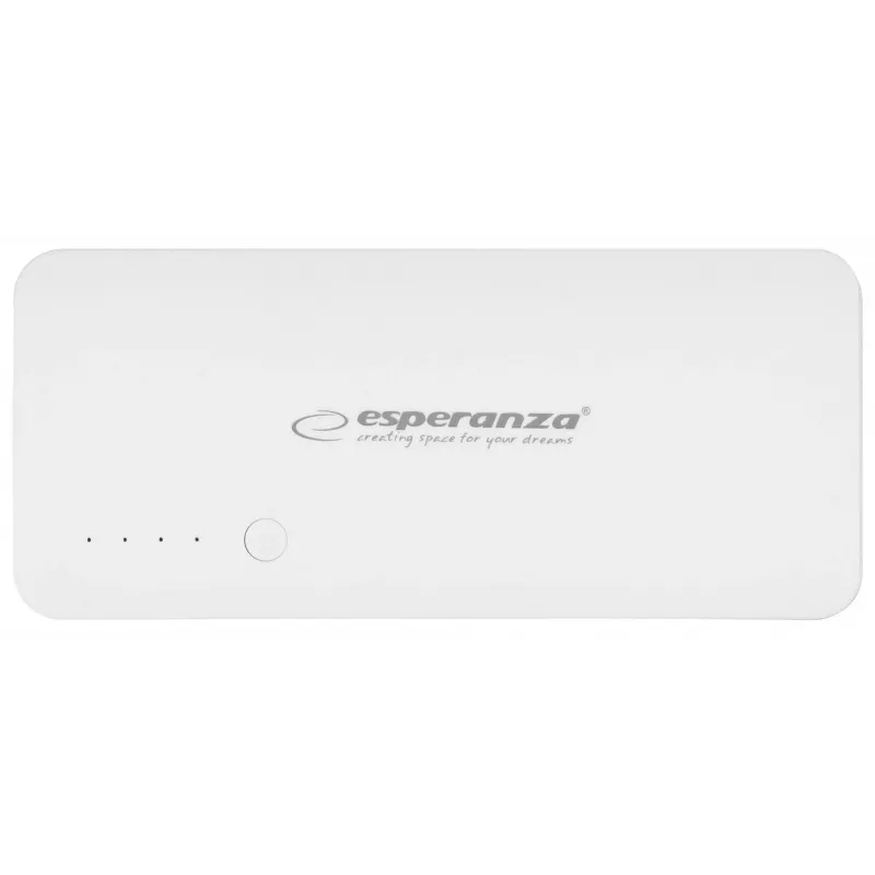Pārnēsājamais lādētājs Esperanza EMP106WE Radium — 8000 mAh, 3 ierīču izvads, Micro-USB ieeja, 5V/2A un 5V/1.5A/1A izvadi, pelēks
