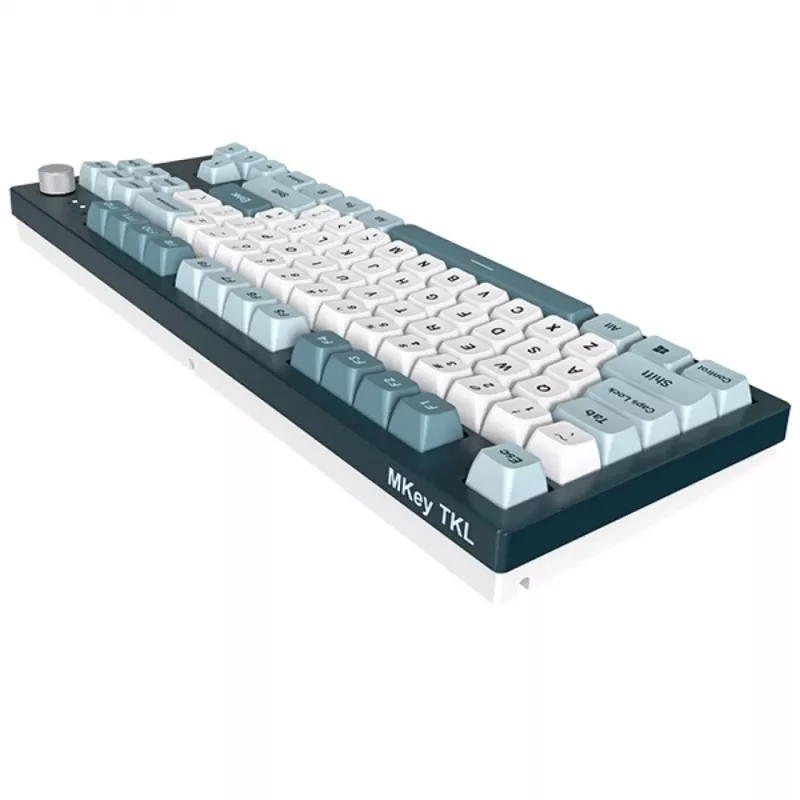 Montech MKey TKL tastatūra Gaming USB tumši pelēka, gaiši zila, balta
