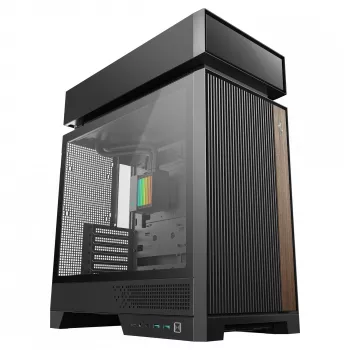 Datora korpuss DeepCool CL6600 Melns — ATX/micro-ATX/Mini-ITX, ATX/PS2/SFX/SFX-L barošanas bloki, 140 mm priekšējie ventilatori, 120/140 mm augšā/aizmugurē, 2.5/3.5 collu diskdziņi