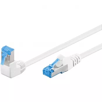 Tīkla savienotājkabelis GOOBAY 51563 Cat6a S/FTP (S‑STP) 0.5 m RJ‑45 balts/zils