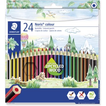 Krāsainie zīmuļi Staedtler Noris colour 185 daudzkrāsaini 24 gab.