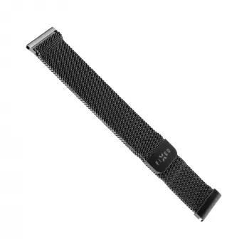 Metāla sieta siksniņa viedpulkstenim FIXED FIXMEST-22MM-BK Quick Release 22mm Melna