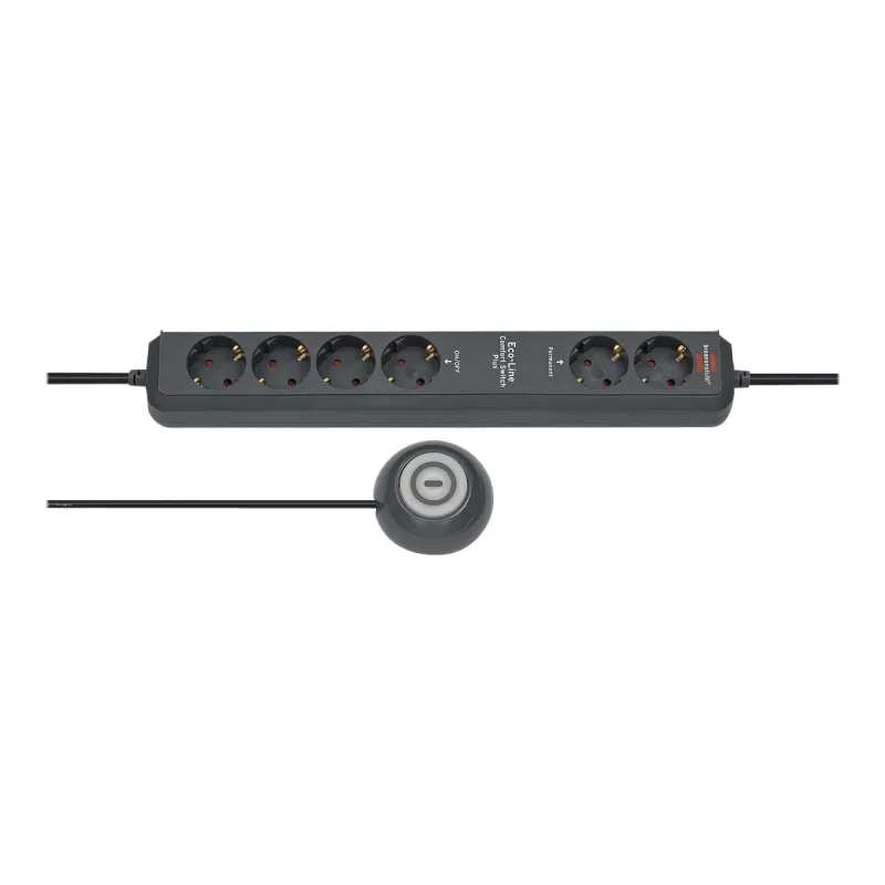 Pagarinātājs Brennenstuhl Eco-Line Comfort Switch 2m 6 kontaktligzdas