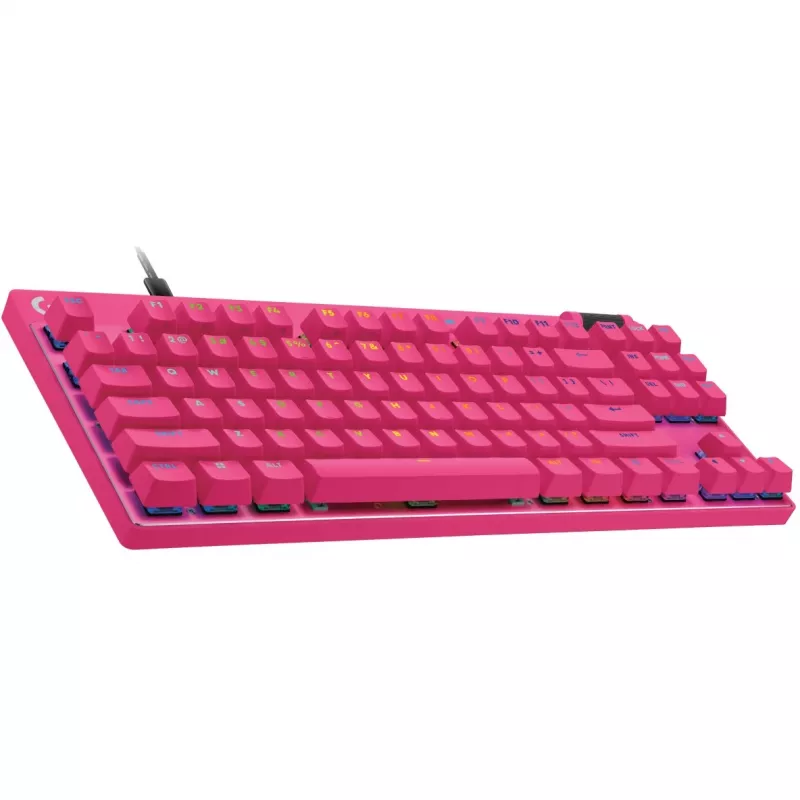 Logitech G PRO X TKL RAPID spēļu tastatūra USB QWERTY Rozā Tenkeyless