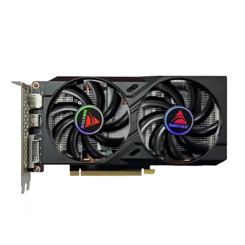 Grafikas karte BIOSTAR GeForce GTX 1660 Ti — 6 GB GDDR6, 192-bit, PCIe 3.0, divi ventilatori