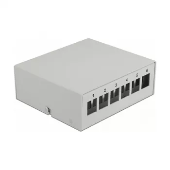 Patch Panel DeLOCK 43410 – 6 portu Keystone metāla sadales panelis