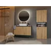 Vannas istabas skapis Top e Shop NEL 2K DK ANT/ART KP — Grafīts/Ozols, brīvi stāvošs, 600×300×1740 mm, 3 plaukti
