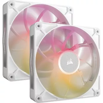 Ventilatoru komplekts Corsair iCUE LINK RX140 MAX RGB 14 cm Balts 2 gab. 300-1600 RPM