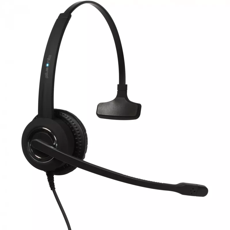 Mono USB austiņas Plusonic 10.1P — vienas auss USB austiņas ar mikrofonu, saderīgas ar Teams un Skype