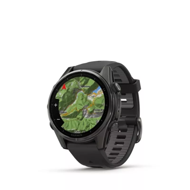 Garmin fenix 8 3.3 cm (1.3 inch) AMOLED 43 mm digitāls 416 x 416 pikseļi Skārienekrāns Melns Wi-Fi GPS (satelīts)