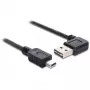 USB kabelis DeLOCK 85175 USB 2.0 0.5m USB A Mini-USB B Melns