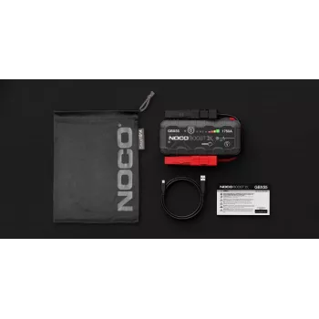 Jump starter NOCO GBX55 1750 A litija-jonu, 46 Wh, IP65, benzīnam līdz 7.5 L / dīzelim līdz 5 L