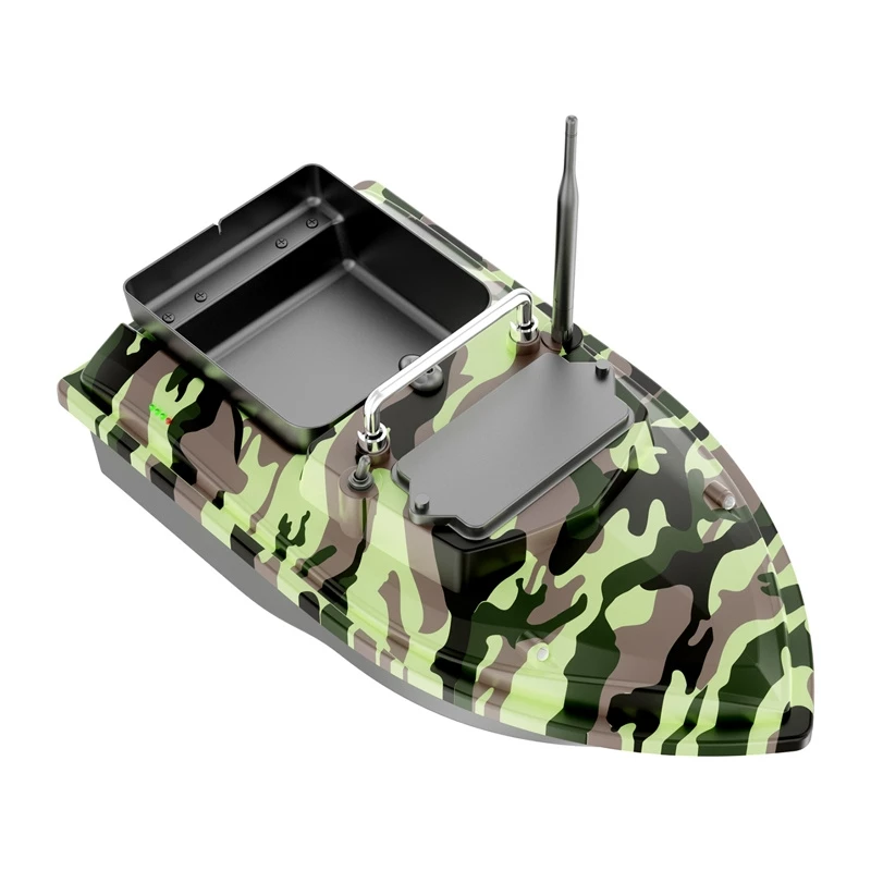 Radio vadāma ēsmas laiva Flytec V050 ar 12000mAh akumulatoru, maskēts zaļš