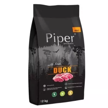 Sausā suņu barība Dolina Noteci Piper Animals ar pīli 12 kg — pieaugušiem suņiem, visu šķirņu izmēriem, 27% olbaltumvielu, 16% tauku