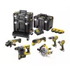 Bezvadu instrumentu komplekts DeWalt DCK685P3T 18V — 3×5.0 Ah akumulatori, DCH273 āmurs, leņķa slīpmašīna, futrālis