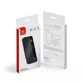 Crong hibrīda rūdīta stikla aizsargplēve iPhone 15 CRG-NANO-IP61 9H cietība pret skrāpējumiem