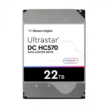 3.5 collu SAS cietais disks Western Digital Ultrastar DH HC570 22 TB, 12 Gbit/s, 7200 RPM, 512 MB kešatmiņa