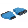 DeLOCK 65670 iekšējais USB 3.0 kontaktu spraudņa adapteris uz 2x USB-A