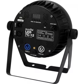 LED Prožektors EUROLITE 7C-12 Silent Slim 12W 7 Krāsas
