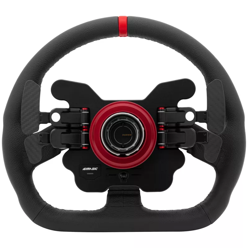 Simracing stūre Simagic GT1-SD Leather, noņemama, ādas pārklājums, standarta skrūvju raksts