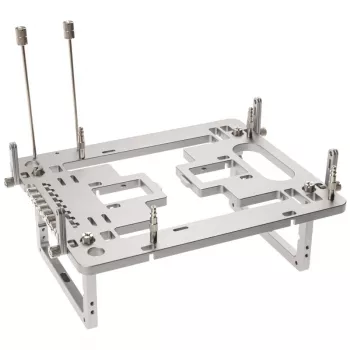 Mini benchtable korpuss Streacom BC1 Mini V2 sudraba — kompakts atvērta rāmja korpuss