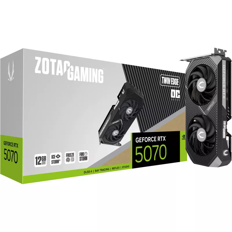 ZOTAC GAMING GeForce RTX 5070 Twin Edge OC 12GB GDDR7 videokarte