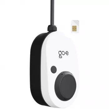 GO-E Charger Gemini 2.0, 11 kW (16A 3-fāzes), Wallbox Balts/melns, bez kabeļa, 4G/LTE