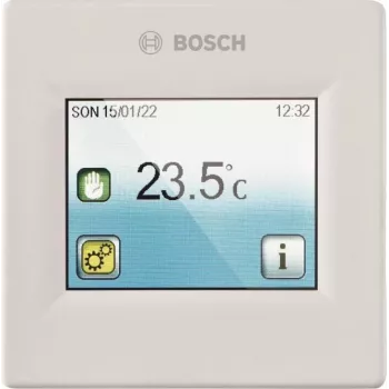 Telpas temperatūras regulators Bosch C-IR 20 (model 7738343177) — pie sienas montējams termostats apkures sistēmām