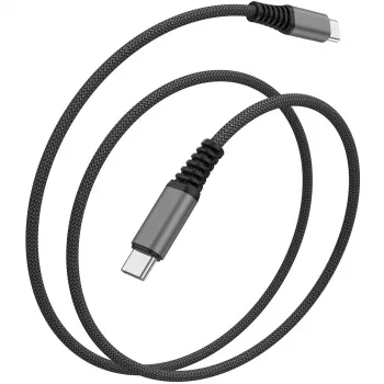 4smarts PremiumCord USB-C kabelis (C vīrs – C vīrs), USB 2.0, 20 V / 5 A, 100 W, 1,5 m, melns