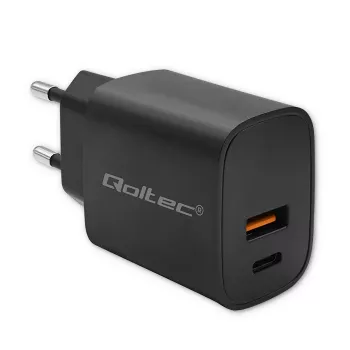 Strāvas adapteris QOLTEC 52377 GaN 30W izeja 5–20V portatīvām ierīcēm