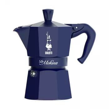 Moka krūziņa BIALETTI 0005411 manuālā kafijas pagatavotāja, plīts virsmai, 0.04 L, zila