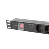 Lanberg PDU-05F-0200-BK strāvas sadalītājs (PDU) 5 kontaktligzdas 1U Melns