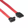 Akyga AK-CA-51 SATA III kabelis 6 Gb/s, taisns un 90° leņķa savienotājs, 0,5 m, sarkans