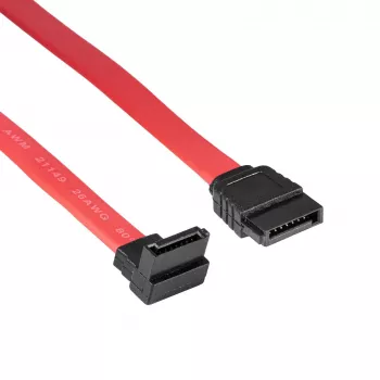 Akyga AK-CA-51 SATA III kabelis 6 Gb/s, taisns un 90° leņķa savienotājs, 0,5 m, sarkans