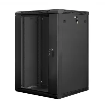 Sienas stiprinājuma skapis LANBERG WF01-6618-10B, 18U, 600×600×907 mm, melns, 60 kg