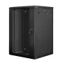Sienas stiprinājuma skapis LANBERG WF01-6618-10B, 18U, 600×600×907 mm, melns, 60 kg