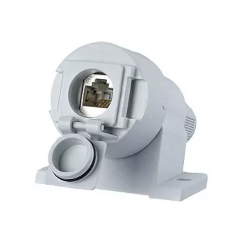 MetzConnect BTR IT CONNECT E-DAT Industry IP67 V6 8(8) AP/KK Cat.6A - modulārais savienotājs - Gaiši Pelēks, RAL 7035 - 1 savienotājs (1309410003-E)