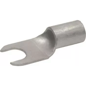 KLAUKE 1652C6 Dakšveida kabeļa uzgalis 10 mm² neizolēts sudraba krāsā 1 gab.