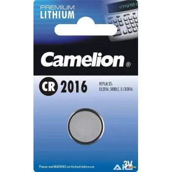Vienreizējās lietošanas baterija Camelion CR2016-BP1, 3 V, litija