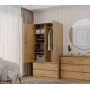 Topeshop SZAFA MALWA ART bedroom wardrobe/closet 5 shelves 2 durvis(s) ozols