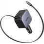 Auto lādētājs UGREEN Fast 2-Port 145W USB-C/USB-A modelis 55910B