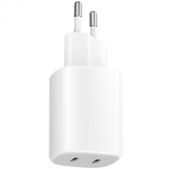 Lādētājs Xiaomi Nano Turbo 45W Balts — 2× USB-C iekštelpu lādētājs viedtālrunim un planšetei