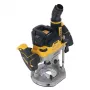 Plunge frēze DeWalt DCW620NT-XJ, bezsuku motors, 18V, 1600W, 11-23k RPM, 12,7mm uzmava, putekļu pieslēgvieta, LED, 3,6kg, futrālis