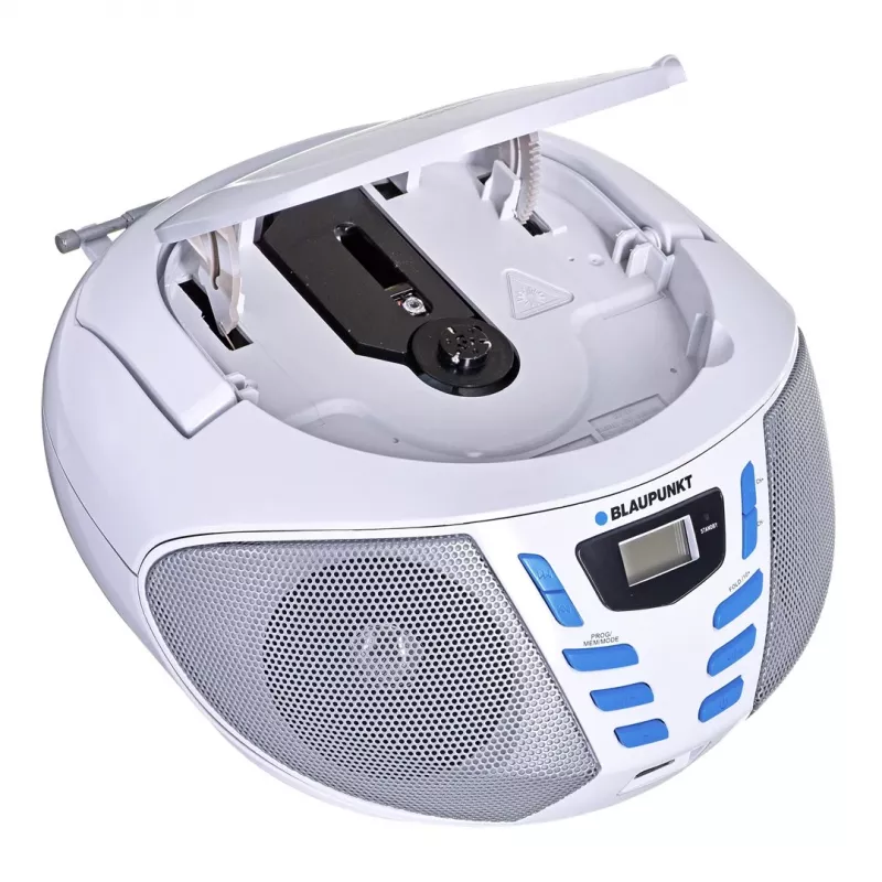 Pārnēsājamā stereo sistēma Blaupunkt BB7-WH, 2.4 W, FM, pelēka, MP3 atskaņošana