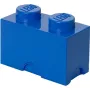 LEGO Storage Brick 2 Zils, Uzglabāšanas kaste Zila