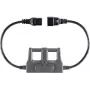 VOLTCRAFT CAA-1L 16 Mērīšanas adapteris IEC ierīces spraudnis C20 - IEC ierīces ligzda C19 tumši pelēks