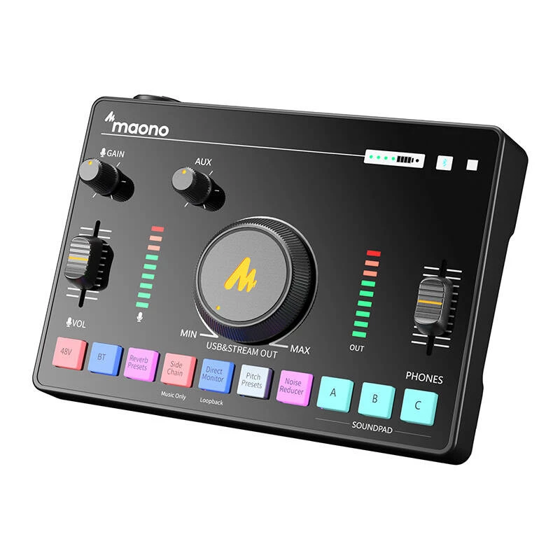 Audio mikseris MAONO AMC2 Neo, 2 kanālu USB mikseris ar USB savienojumu